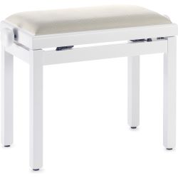 STAGG PB39 WHM VBE Klavierbank weiss matt +Velour beige